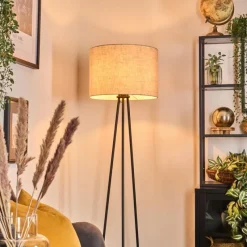 Lampes En Tissu-hofstein Bassagoda Lampadaire Noir, 1 lumière