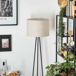 Lampes En Tissu-hofstein Bassagoda Lampadaire Noir, 1 lumière