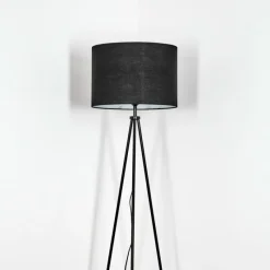 Lampes En Tissu-hofstein Bassagoda Lampadaire Noir, 1 lumière