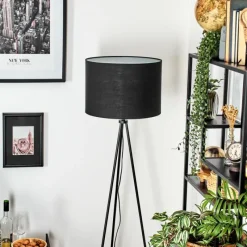 Lampes En Tissu-hofstein Bassagoda Lampadaire Noir, 1 lumière