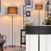 Lampes En Tissu-hofstein Bassagoda Lampadaire Noir, Blanc, 1 lumière