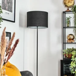 Lampes En Tissu-hofstein Bassagoda Lampadaire Noir, Blanc, 1 lumière