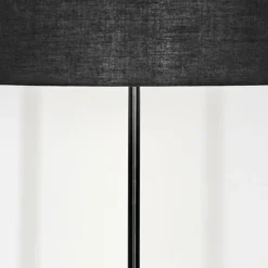 Lampes En Tissu-hofstein Bassagoda Lampadaire Noir, Blanc, 1 lumière