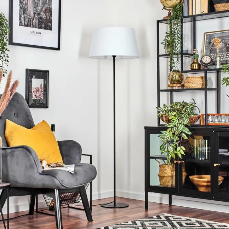 Lampes En Tissu-hofstein Bassagoda Lampadaire Noir, 1 lumière