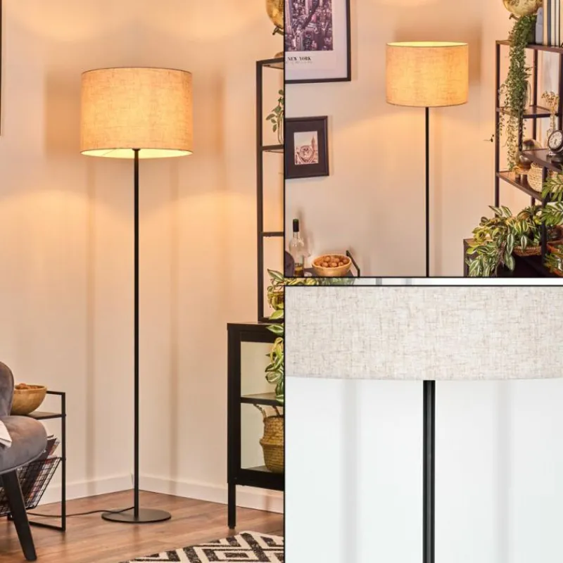 Lampes En Tissu-hofstein Bassagoda Lampadaire Noir, 1 lumière