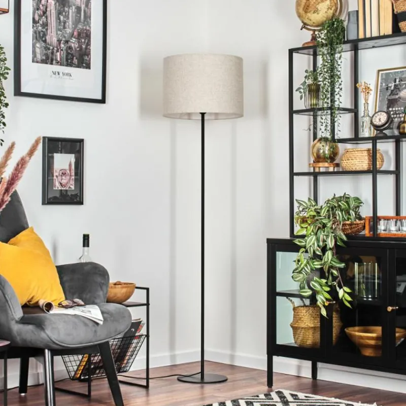 Lampes En Tissu-hofstein Bassagoda Lampadaire Noir, 1 lumière