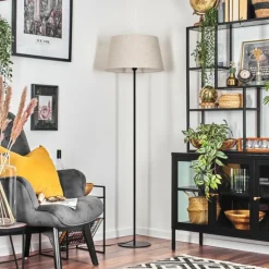 Lampes En Tissu-hofstein Bassagoda Lampadaire Noir, 1 lumière