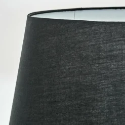 Lampes En Tissu-hofstein Bassagoda Lampadaire Noir, Blanc, 1 lumière