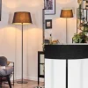 Lampes En Tissu-hofstein Bassagoda Lampadaire Noir, Blanc, 1 lumière