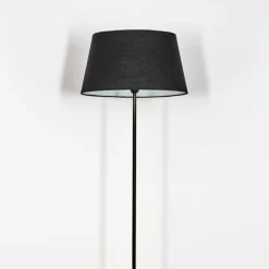 Lampes En Tissu-hofstein Bassagoda Lampadaire Noir, Blanc, 1 lumière