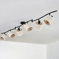 Lampes En Tissu-hofstein Bassagoda Plafonnier beige, Blanc, 6 lumières
