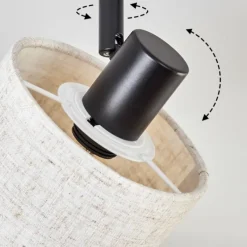 Lampes En Tissu-hofstein Bassagoda Plafonnier Noir, 3 lumières