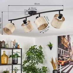 Luminaires Scandinaves-hofstein Bassagoda Plafonnier Noir, 4 lumières