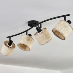 Luminaires Scandinaves-hofstein Bassagoda Plafonnier Noir, 4 lumières