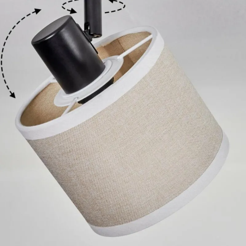 Lampes En Tissu-hofstein Bassagoda Plafonnier Noir, 2 lumières