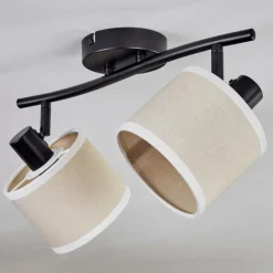 Lampes En Tissu-hofstein Bassagoda Plafonnier Noir, 2 lumières