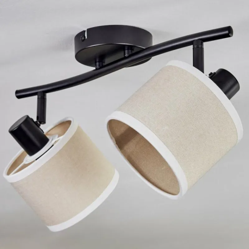 Lampes En Tissu-hofstein Bassagoda Plafonnier Noir, 2 lumières