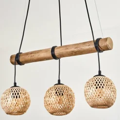 hofstein Basto Suspension, Boule lumineuse, Suspension Écru, Noir, 3 lumières