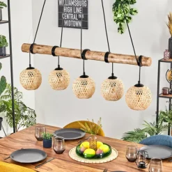 hofstein Basto Suspension, Suspension Écru, Noir, 5 lumières