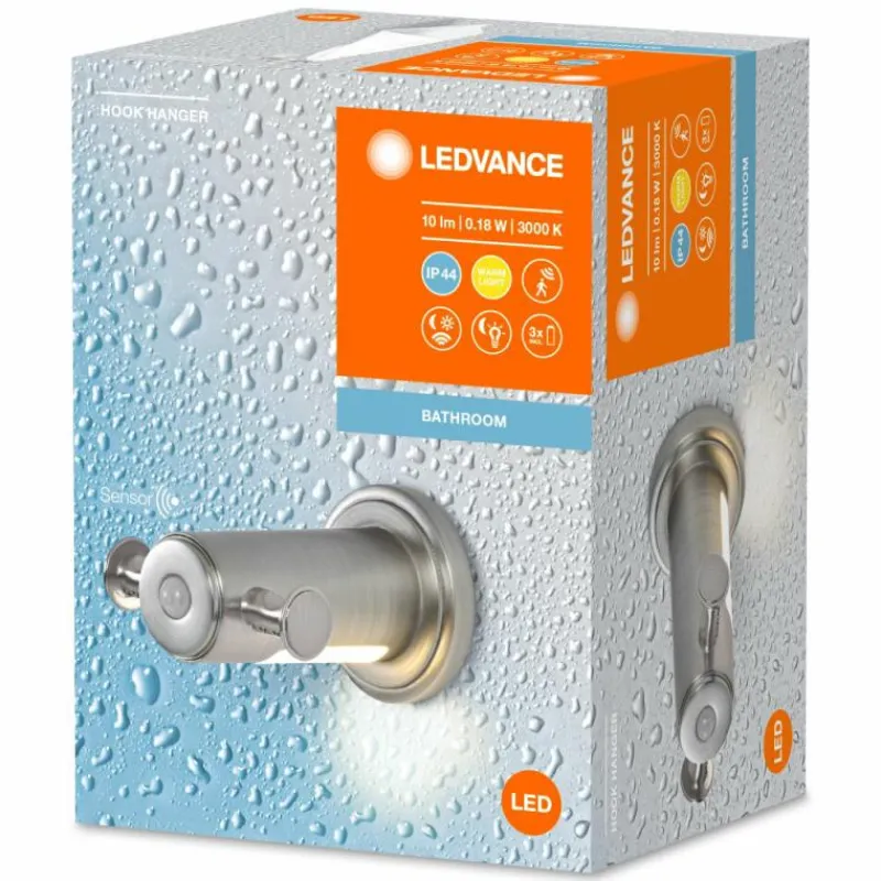 Luminaires Ledvance BATHROOM Luminaire de salle de bain LED Argenté, 1 lumière, Détecteur de mouvement* Éclairage Led