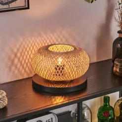 Luminaires Scandinaves-hofstein Bauro Lampe à poser 25 cm Noir, 1 lumière