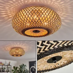 Luminaires Scandinaves-hofstein Bauro Plafonnier 40 cm Noir, 3 lumières