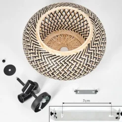 Luminaires Scandinaves-hofstein Bauro Plafonnier 40 cm Noir, 3 lumières