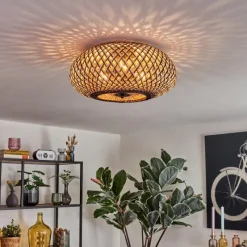 Luminaires Scandinaves-hofstein Bauro Plafonnier 40 cm Noir, 3 lumières