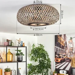 Luminaires Scandinaves-hofstein Bauro Plafonnier Noir, 3 lumières