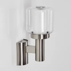 hofstein Beira Lampe murale d´extérieur, Applique murale Nickel mat, 1 lumière