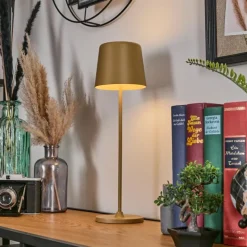 hofstein Belece Lampe de table d'extérieur, Lampe à poser LED Beige, 1 lumière