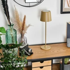 hofstein Belece Lampe de table d'extérieur, Lampe à poser LED Beige, 1 lumière