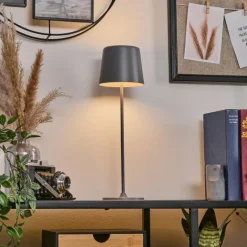 hofstein Belece Lampe de table d'extérieur, Lampe à poser LED Gris, 1 lumière