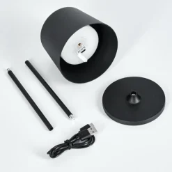 hofstein Belece Lampe de table d'extérieur, Lampe à poser LED Noir, 1 lumière