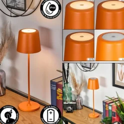 hofstein Belece Lampe de table d'extérieur, Lampe à poser LED Orange, 1 lumière
