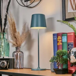 hofstein Belece Lampe de table d'extérieur, Lampe à poser LED Bleu, 1 lumière