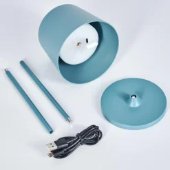 hofstein Belece Lampe de table d'extérieur, Lampe à poser LED Bleu, 1 lumière