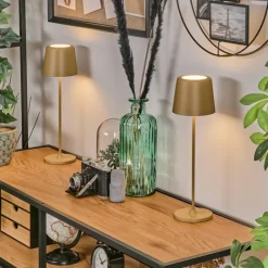 hofstein Belece Lampe de table d'extérieur, Lampe à poser LED Beige, 1 lumière