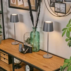 hofstein Belece Lampe de table d'extérieur, Lampe à poser LED Gris, 1 lumière