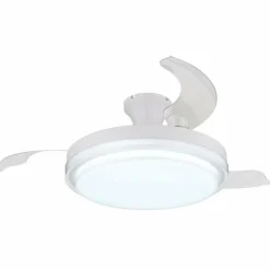 Luminaires Globo Lighting Beliz Ventilateur de plafond lumineux LED Blanc, 1 lumière, Télécommandes