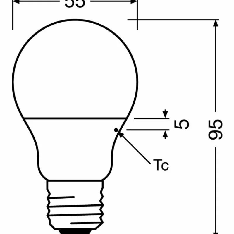 Luminaires Ledvance BELLALUX Lot de 2 LED E27 4,9 watt 2700 kelvin 470 lumen