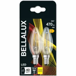 BELLALUX ® Lot de 2 LED E14 4 watt 2700 kelvin 470 lumen