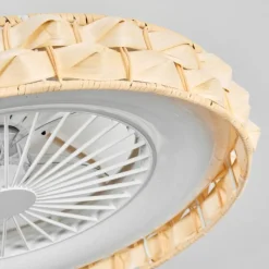 hofstein Benasal Plafonnier, Ventilateur de plafond lumineux LED Blanc, 1 lumière, Télécommandes