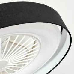 hofstein Benasal Plafonnier, Ventilateur de plafond lumineux LED Blanc, 1 lumière, Télécommandes