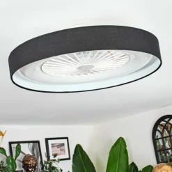 hofstein Benasal Plafonnier, Ventilateur de plafond lumineux LED Blanc, 1 lumière, Télécommandes