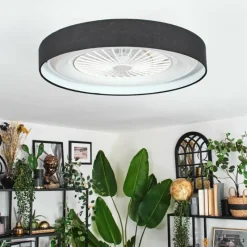 hofstein Benasal Plafonnier, Ventilateur de plafond lumineux LED Blanc, 1 lumière, Télécommandes