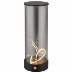 Suspension Verre Fumé-Luminaires Globo Lighting Bendy Lampe à poser LED Noir, 1 lumière