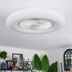 hofstein Benesal Plafonnier, Ventilateur de plafond lumineux LED Blanc, 1 lumière, Télécommandes
