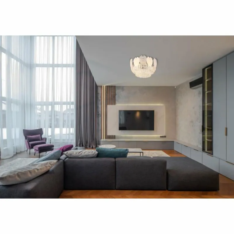 Luminaires Globo Lighting Benjamin Plafonnier Chrome, 8 lumières* Plafonniers