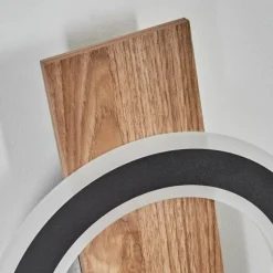 Luminaires Scandinaves-hofstein Besperia Applique murale LED Couleur bois, Noir, 1 lumière